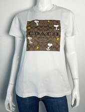 Coach x Peanuts Graphic Tee White Size Small Cotton Top