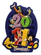 RARE 2011 Disneyland Mickey Mouse Minnie Goofy Pluto Disney WDW Fridge Magnet
