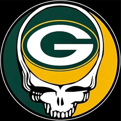  GRATEFUL DEAD Green Bay Packers Stealie Sticker *NEW* Measures 3'' x 3'' 
