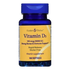 Vitamin D3 100 Softgels 125 Mcg by Foster And Thrive