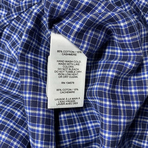 Vineyard Vines Button Up Men's M Shirt Check Cotton Cashmere MSRP $168 Blue NWT - Picture 9 of 10