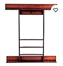 8-Pool Cue Stick Rack- JV12230CF - Wall Mounted - Brand New - Never Assembled 