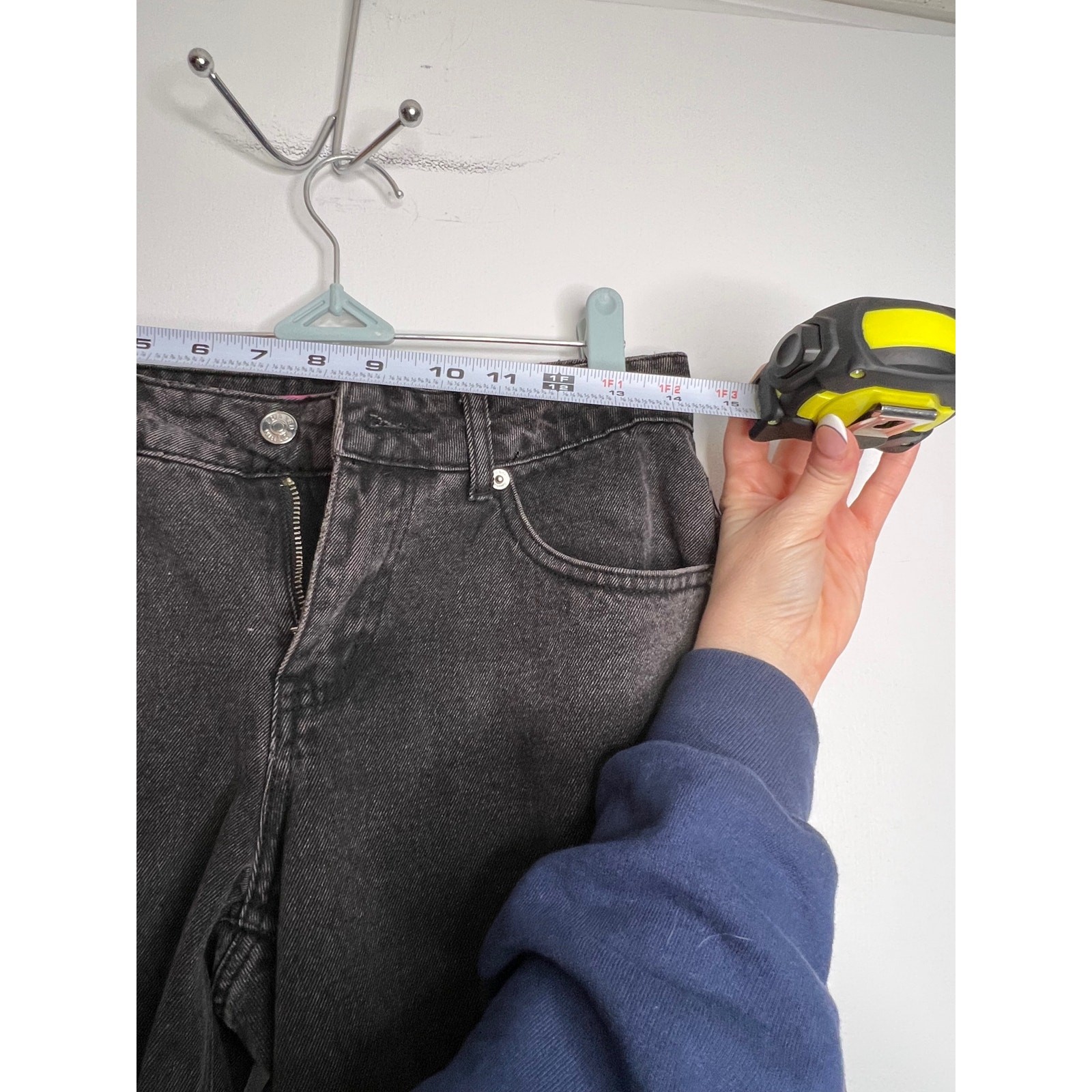 Edikted Black Wide Leg Jeans Size Small image 7