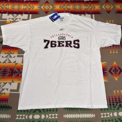 Autographed Kyle Korver Vintage 2000s Reebok Philadelphia 76ers T-Shirt XL NWT