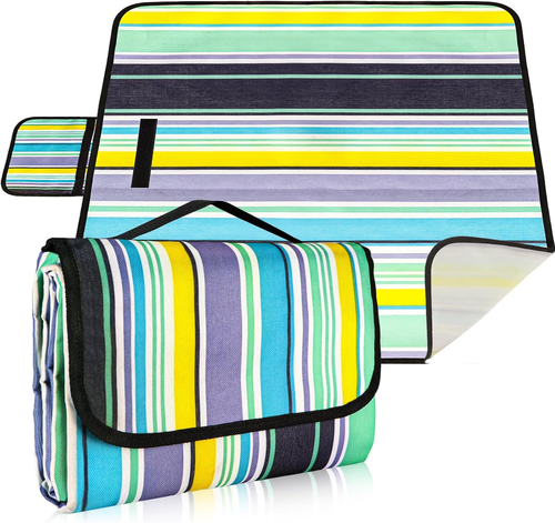 Larkumio Coperta Picnic Impermeabile Telo Pic Nic Grande 200x200 CM, Picnic Blanket Portatile con Maniglia Tappetino da Picnic Multiuso per Campeggio Escursionismo Parco Spiaggia, Rosso
