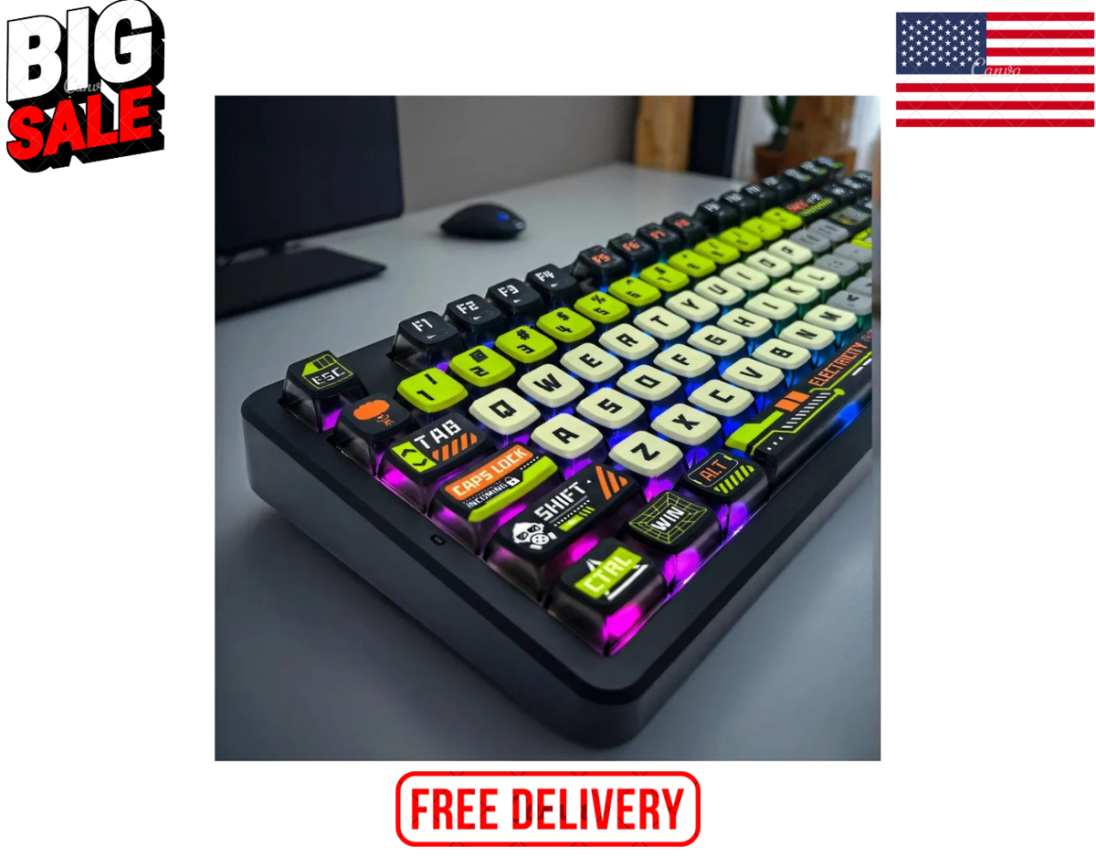Doomsday Crossing 125-Key PBT+PC SAX Pudding Keycaps for MX