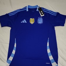 adidas Argentina Javier Zanetti #22 Blue/Light Blue/White Soccer Jersey, Men's L