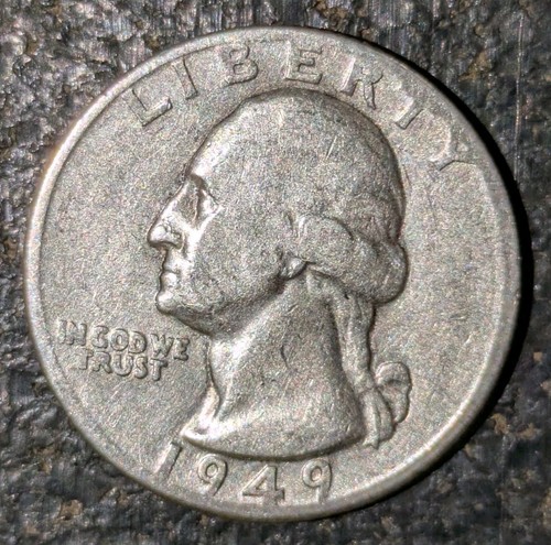 1949 D 25c Silver Quarter Rpm D/D Repunched Mint Mark Error Xf Extra Fine - Picture 5 of 17
