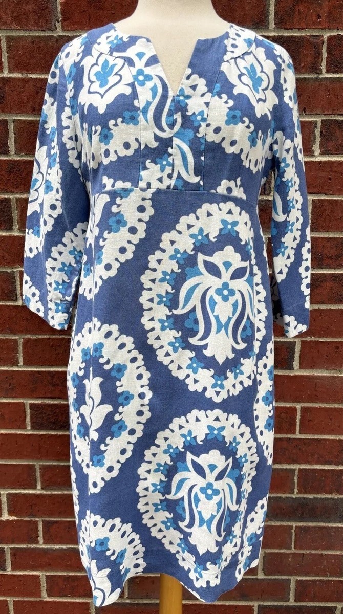 chinese dress ladies Ruby Linen Blend Shirt Dress-White Embroidery