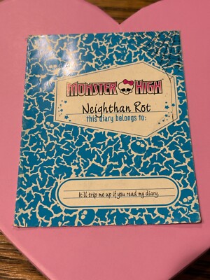 A) Monster High Puppenzubehör Tagebuch Journal Neightham Rot Freaky Fusion