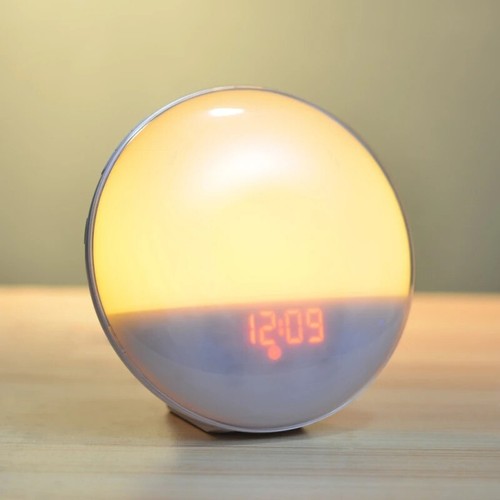 Alarm Clock Wake Up Light with Sunrise Sunset Simulation 7 Colours Natural Sound - Picture 6 of 6