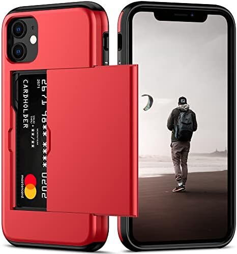 Heavy Duty Shockproof iPhone 11 Case with Built-In Card Holder