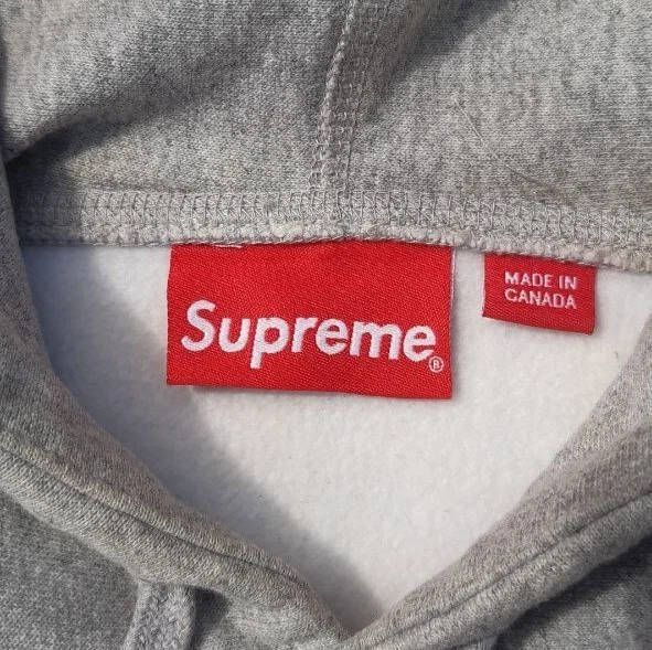 Felpa con cappuccio Supreme Cross Box logo grigio medio