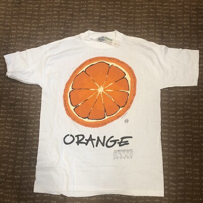 Vintage Gravity Graphics ORANGE T-Shirt Sz XL USA Art Single Stitch 90s