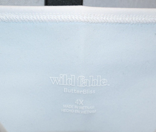 Wild Fable Light Blue With White Trim Butter Bliss Tank NWT Size 4X RN#17730 - Picture 5 of 5