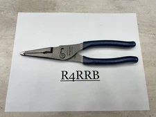 Snap-on Tools NEW POWER BLUE 9" Soft Grip Long Nose Slip Joint Pliers LN47ACFMB