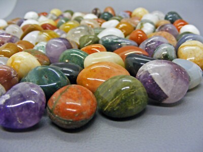 Landkaufhaus Mayer Trommelsteine 2kg | 15-35mm Bunte Edelsteine | Für Deko, Basteln & Schatzsuche