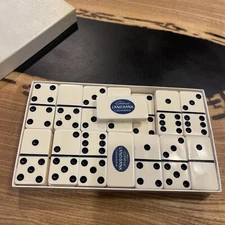 Vintage Double Six Dominos Set Advertising “ Federal Land Bank” Standard Size