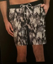 EDDIE BAUER MENS VOLLEY SWIM TRUNK BOTTOM SHORTS GRAY MEDIUM NWT
