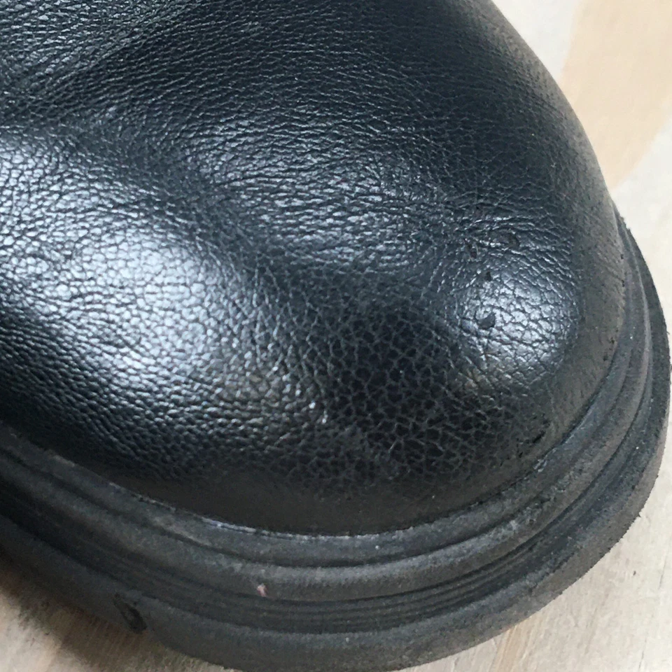 Botas de montaña blancas para mujer 7 M Chevy Combat imitación cuero punta redonda con cordones Foto 4 de 4