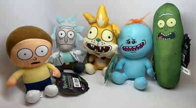Rick and Morty Plush Stuffed Toy Factory Adult Swim Cartoon Network Set Of 