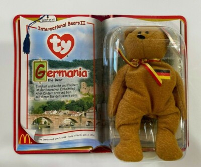McDonald's Ty beanie babies GERMANIA THE BEAR Original