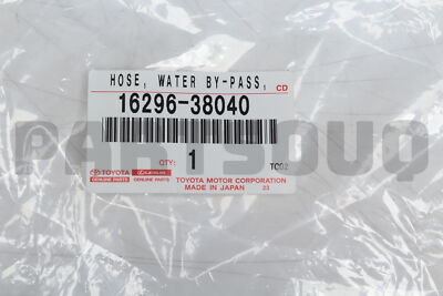 1629638040 Genuine Toyota HOSE, WATER BY-PASS, NO.8 16296-38040 | eBay