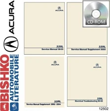 1996 - 2004 Acura 3.5RL Service Repair Manual CD w/ Supplement & ETM