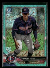 2018 Bowman #BCP134 Wander Javier Chrome Prospects Aqua Shimmer Refractor #/125