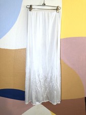 Vintage Vassarette Lingerie Slip Skirt Womens Small T Lace White Sissy