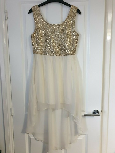 FLOATY WHITE SHEER DIP HEM DRESS 