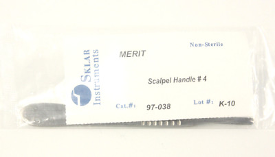 LOT of 2 Sklar Instruments Handle Scalpel Blade Merit #4 Stainless Steel 97-038