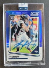 Phillip Lindsay 2018 Panini Honors Score Artists Proof  #10/35 RC Auto Sealed