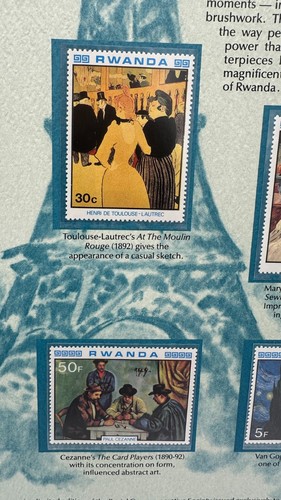 Rwanda the Impressionists Stamps Art Panel The Impressionists World Of Stamps - Picture 6 of 10