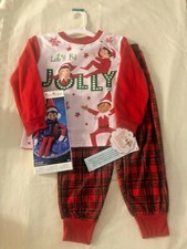 NWT Elf on the Shelf Pajamas PJ's 4T PLUS Claus Couture Totally Tubular Snow Set