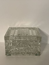 Glass Rectangle Jewelry Vintage Box With Lid