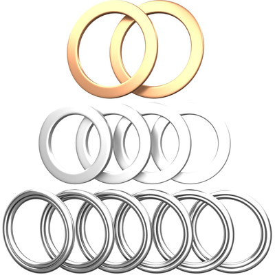12Pcs Transfer and Differential Case Drain Plug Crush Washer Service Gasket Kit 