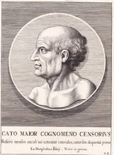 Portrait XVIIe Marcus Porcius Cato Caton l'Ancien Cato the Elder Cato der Ältere