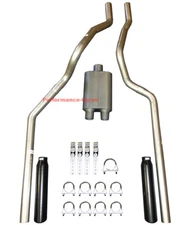 99-08 GMC Sierra 1500 4.3 Truck Dual Exhaust Mandrel Bent w/ FullBoar 2 Chamber