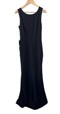 Lulus Navy Blue Backless Gown Medium NWT