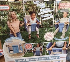 Little Tikes Wood Rock a bye Nature Swing New