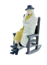 HO Scale ROCKING CHAIR with Grandma 1/87 figure comes painted