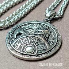 Viking Warrior Necklace Stainless Steel Berserker Pendant Chain Nordic Men Axe