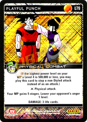 DBZ Dragon Ball Z TCG Panini Perfection U79 Playful Punch Foil | eBay