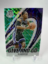 DE'AARON FOX - 2023 Panini Mosaic [Give And Go GREEN] #4 Sacramento Kings
