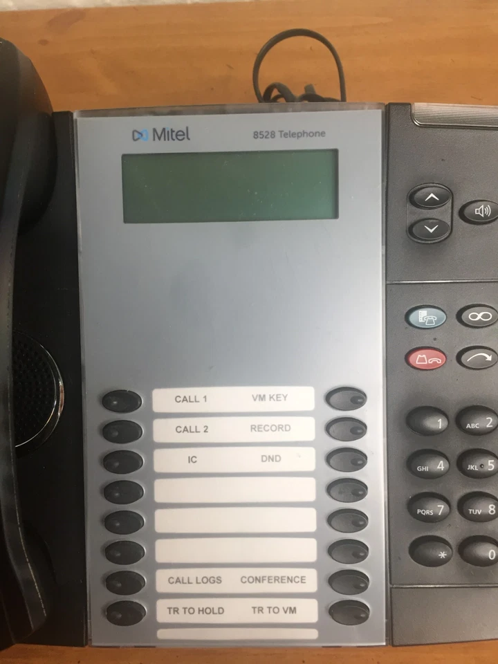 Mitel 8528 Telephone LCD Digital Display Phone IP - Stand & Handset & Jack Cord - Image 2 of 4