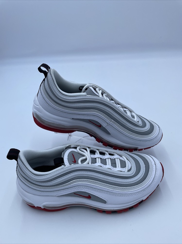 Nike Air Max 97 GS Big Kids Sneakers in White Red Size 6.5Y
