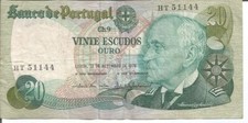 PORTUGAL 20$00 ESCUDOS 13/09/1978 Ch.9