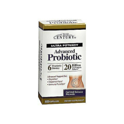 21st Century Ultra Potency Advanced Probiotic Supplement Capsules 60 ct 6 Pack