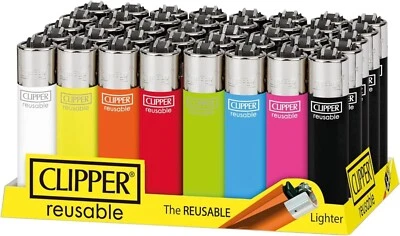 100% GENUINE ORIGINAL CLIPPER LIGHTER WITH RANDOM COLOURS X 5 ,10,20,40